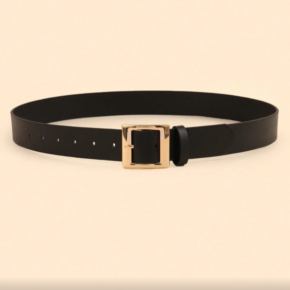 3 Vegan Leather high waist belts dress gold hardware - Picture 11 of 15